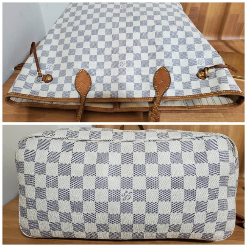 Authentic LOUIS VUITTON Damier Azur Neo Neverfull MM - Picture 15 of 15